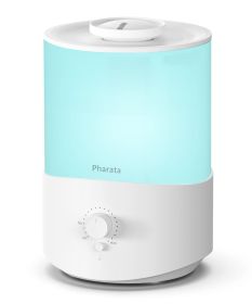 Pharata Humidifiers for Bedroom Large Room, 2.5L Cool Mist Humidifier with Essential Oil Diffuser, Top Fill Air Humidifier for Baby Home