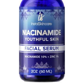 DOUBLE SIZED 2 Oz Niacinamide Serum for Face 10% with Zinc 1% Vitamin B3 Facial Serum Brightening Serum for Acne Pore Minimizer and Dark Spot Rem