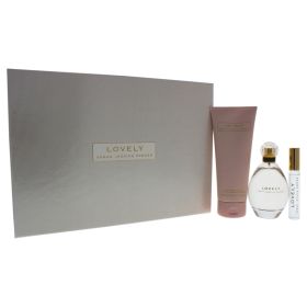 Lovely by Sarah Jessica Parker for Women - 3 Pc Gift Set 3.4oz EDP Spray, 0.34oz EDP RollerBall, 6.7oz Body Lotion