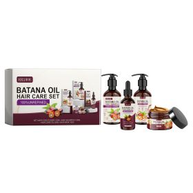EELHOE Batana Oil Volumizing Hair Care Set Repair Hair Texture Frizz Nourishing Hair Smooth Hair Care