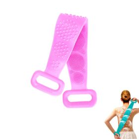 Scrubber Belt W/Massage Dots for Shower Exfoliating Foaming Wash (Color: Purple, Type: Bathing Supplies)