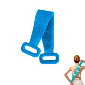 Scrubber Belt W/Massage Dots for Shower Exfoliating Foaming Wash (Color: Blue, Type: Bathing Supplies)